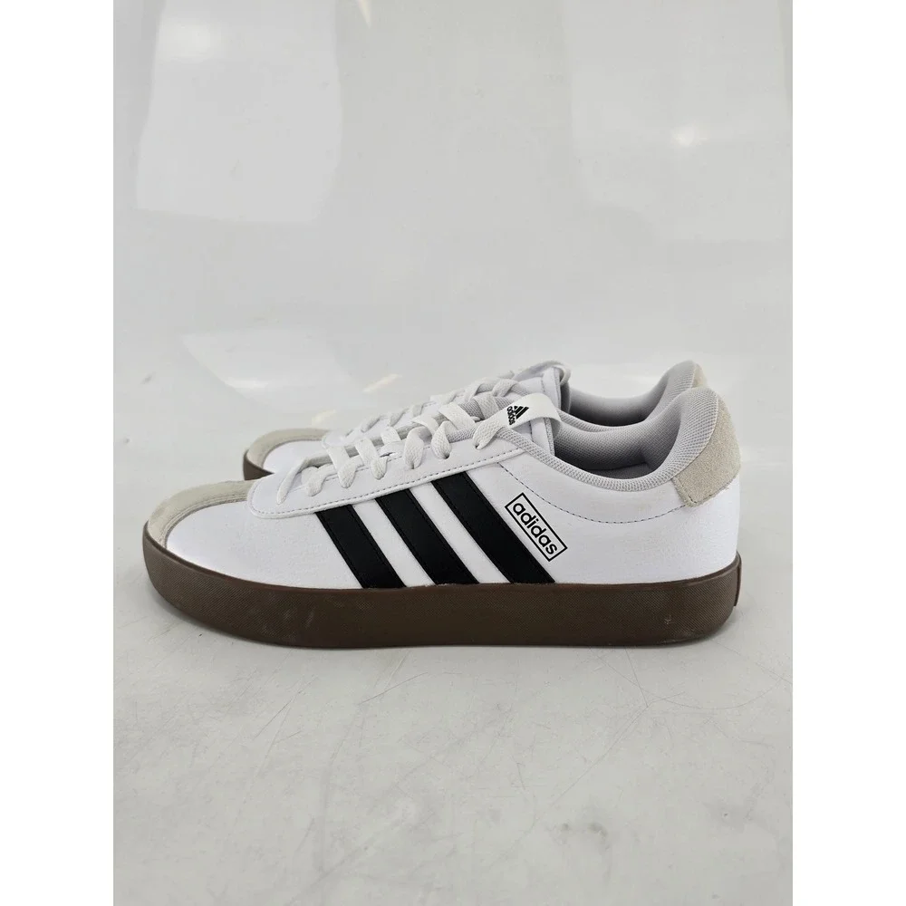 Adidas VL Court 3.0 Sneakers Mens 10 White Black Gum Sole Low Top -Good